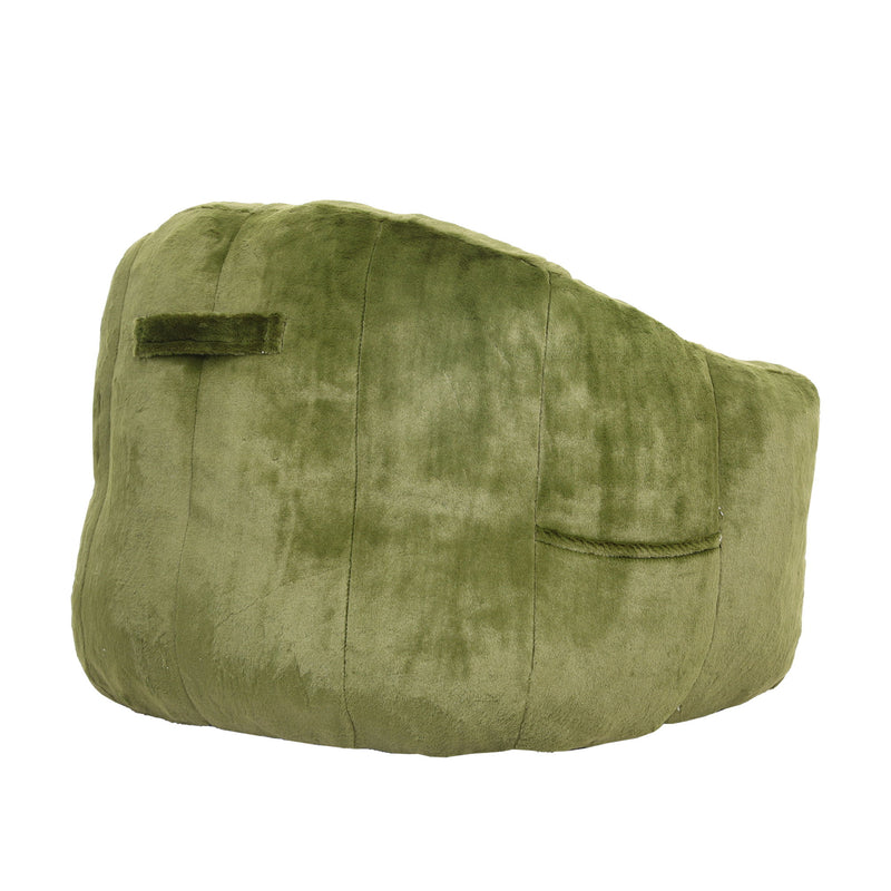 Beanbag Chair, Beanbag Sofa Chair With Armrests Stuffed High Density Foam