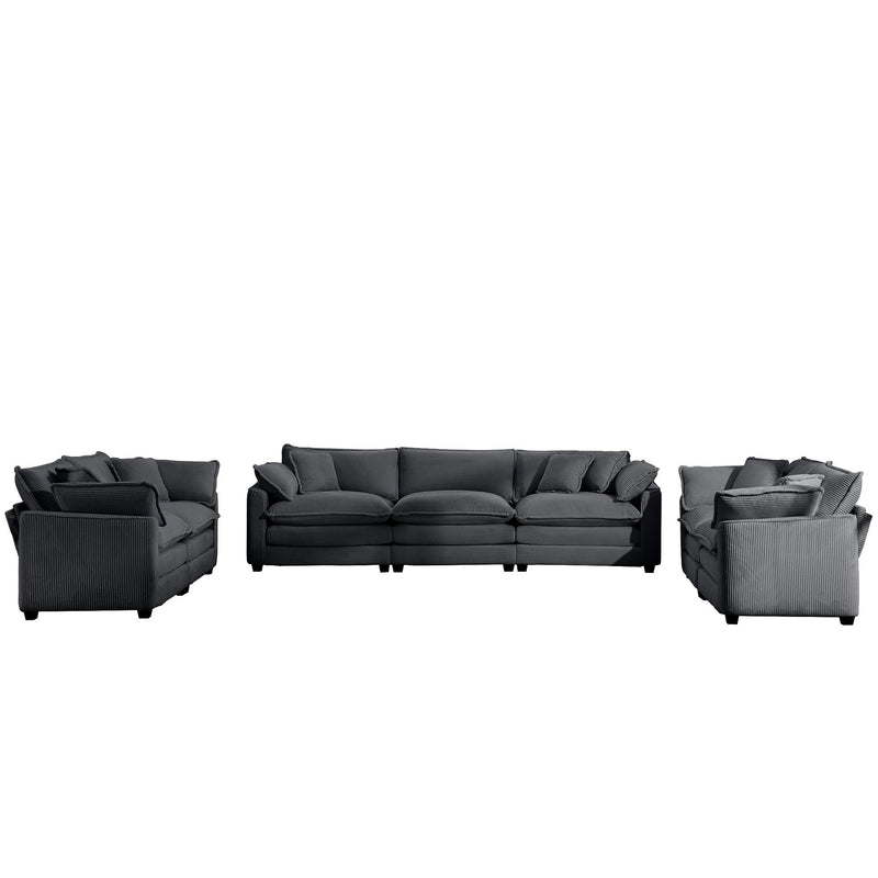 Elegant Oversized Sectional Sofa Set With Deep Seats And Flexible Layout