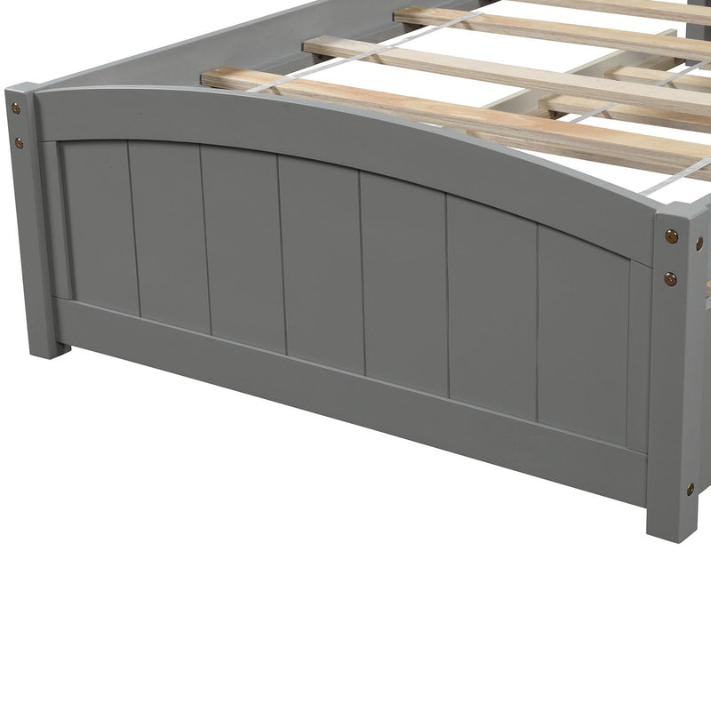 Platform Bed & Headboard, Footboard And Wood Slat Support