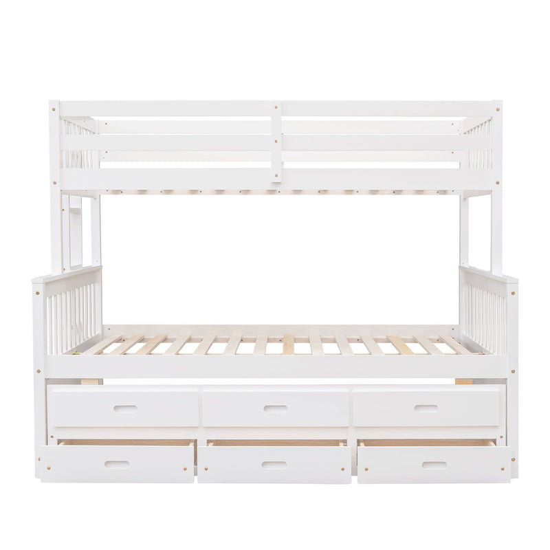 Bunk Bed With Twin Size Trundle And Drawers