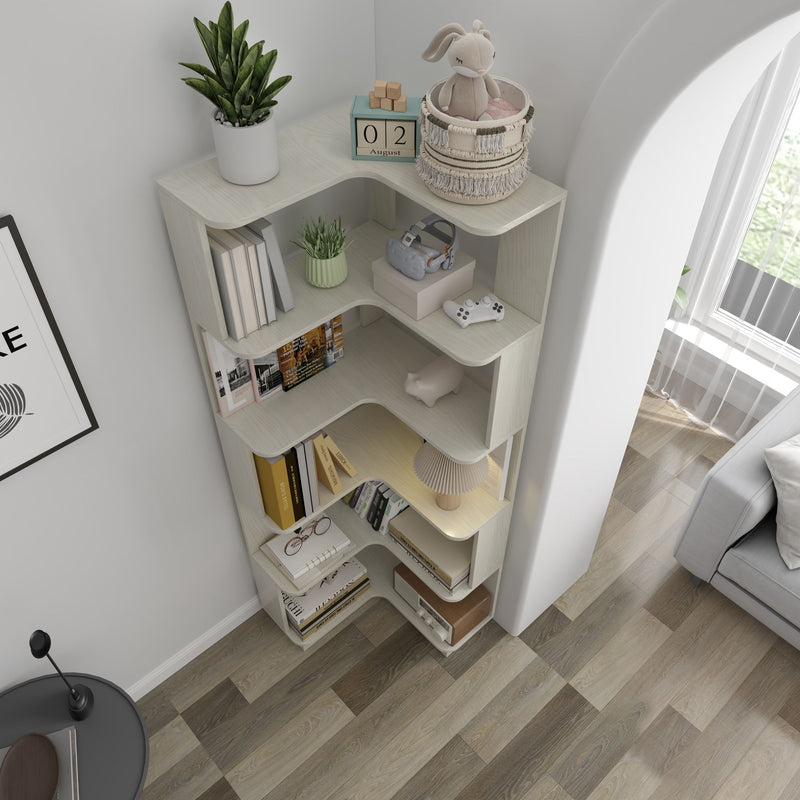 L-Shaped Corner Bookshelf