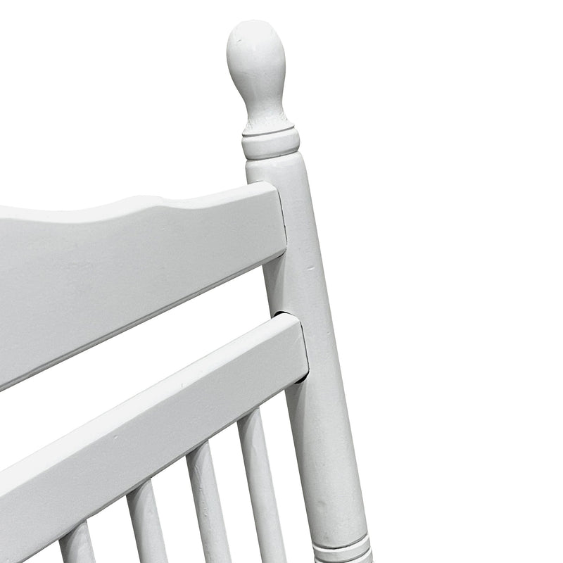 Balcony Porch Adult Rocking Wood Chair - White