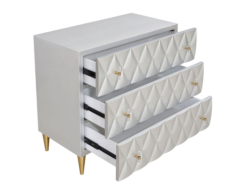 Anson - Console Cabinet - Champagne / Silver