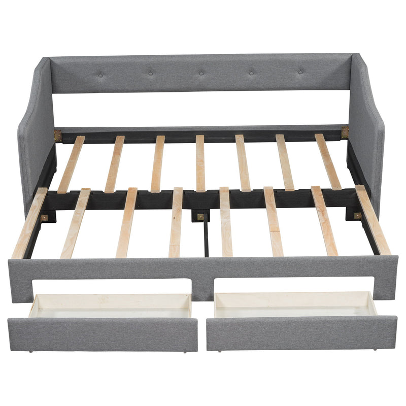 Upholstered Daybed With 2 Drawers