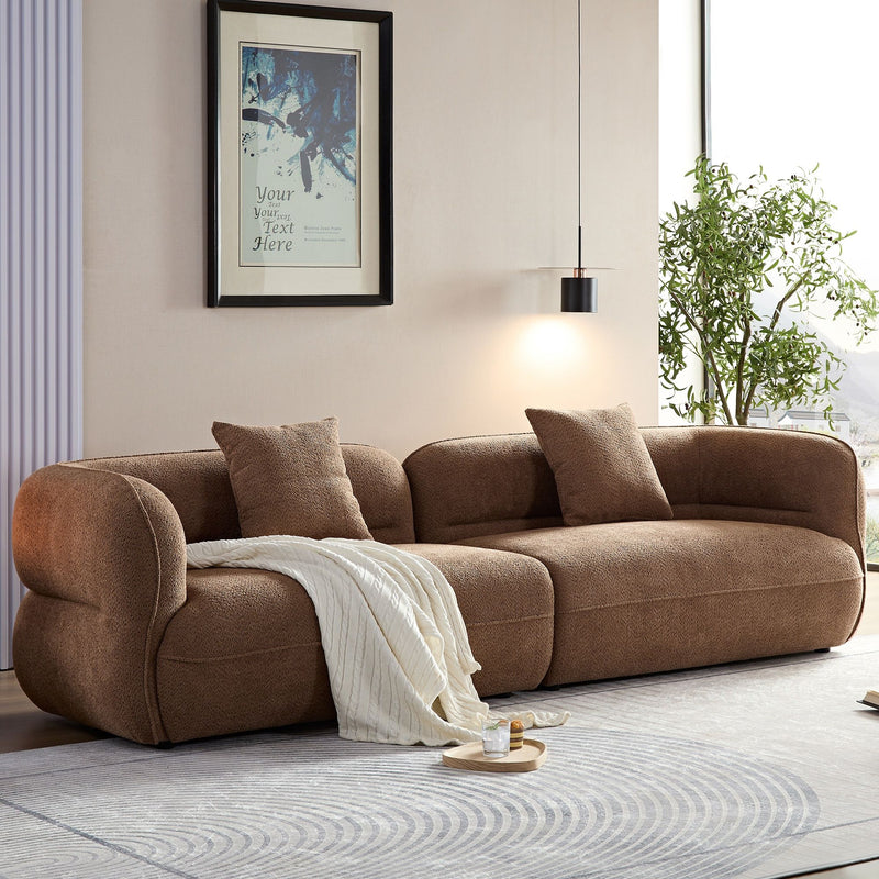 Sectional Sofa With Durable Fabric, Solid Wood Frame, And High Density Sponge Fill