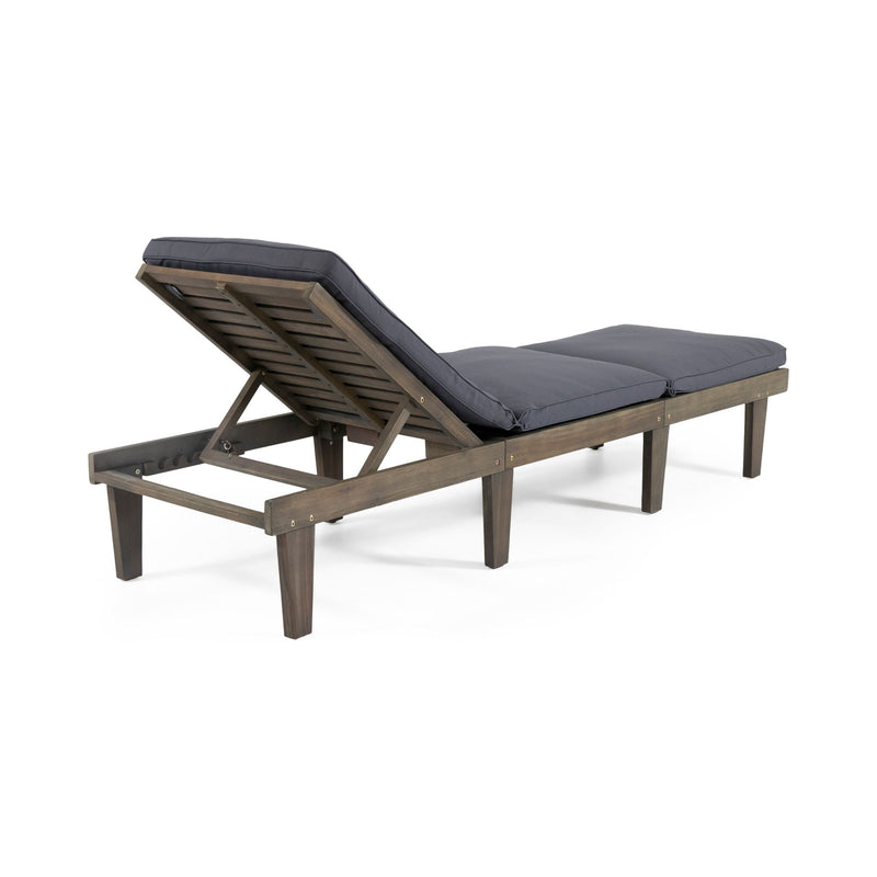Ariana - Wood Chaise Lounge With Cushion