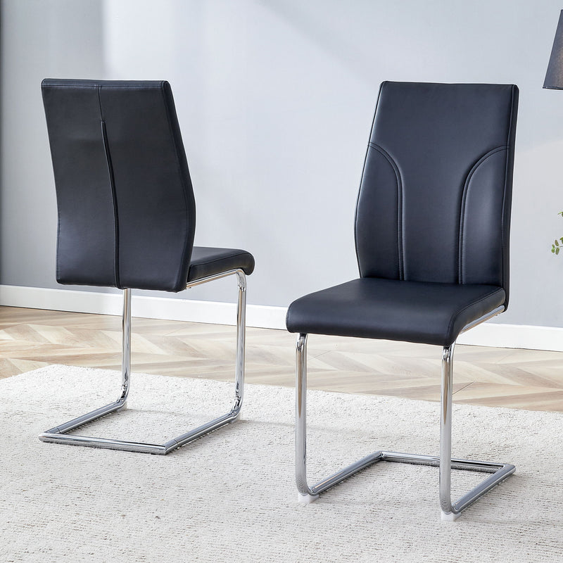 Modern Dining Chairs With High Backrest And Sturdy Legs