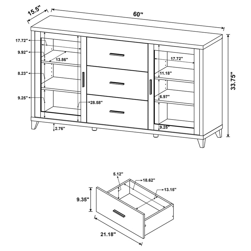 Barnaby - 4 Piece Rectangular Entertainment Center - Cappuccino