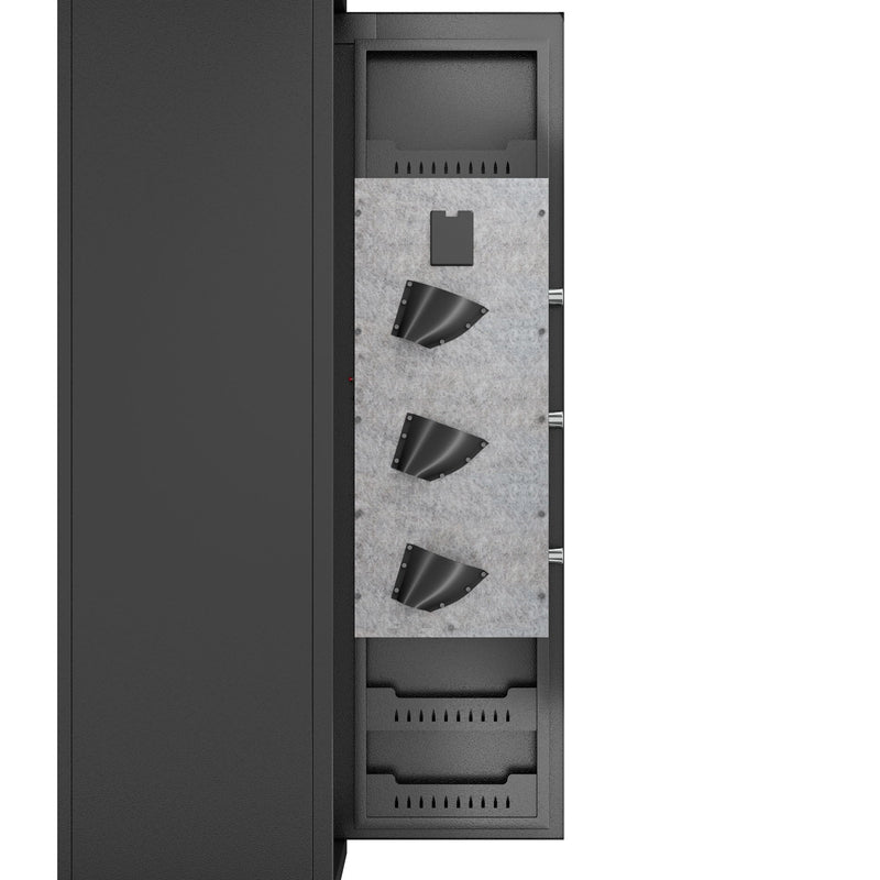 Rifle Safe, Biometric & Keypad Lock, Adjustable Gun Racks With Built In Alarm System