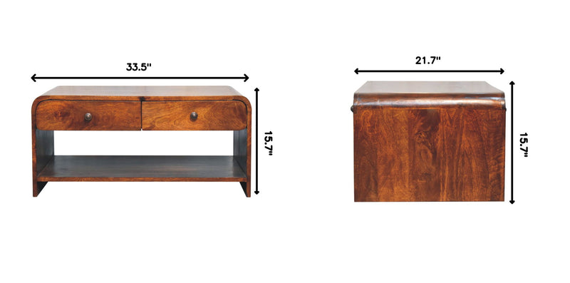 Arvessa - Slim Coffee Table - Dark Brown