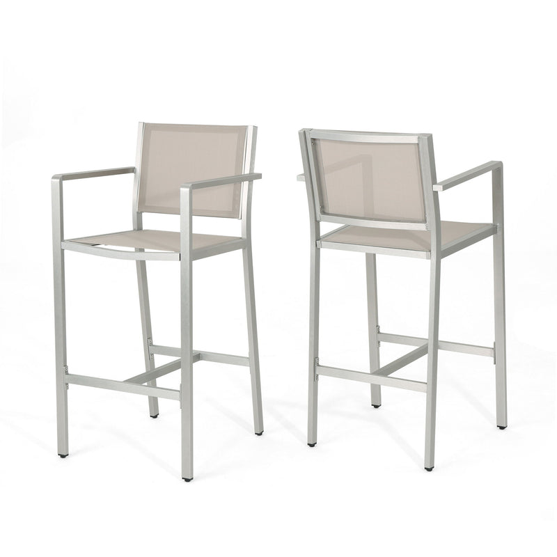 Outdoor Rust Proof Aluminum Barstools (Set of 2)