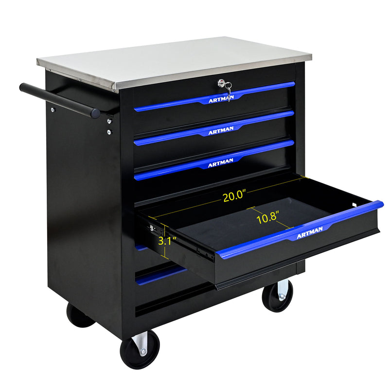 Drawer Multifunctional Tool Cart With Wheels