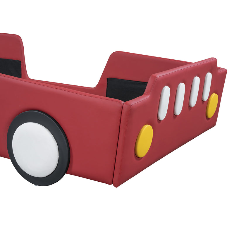 Race Car Shaped Platform Bed With Wheels