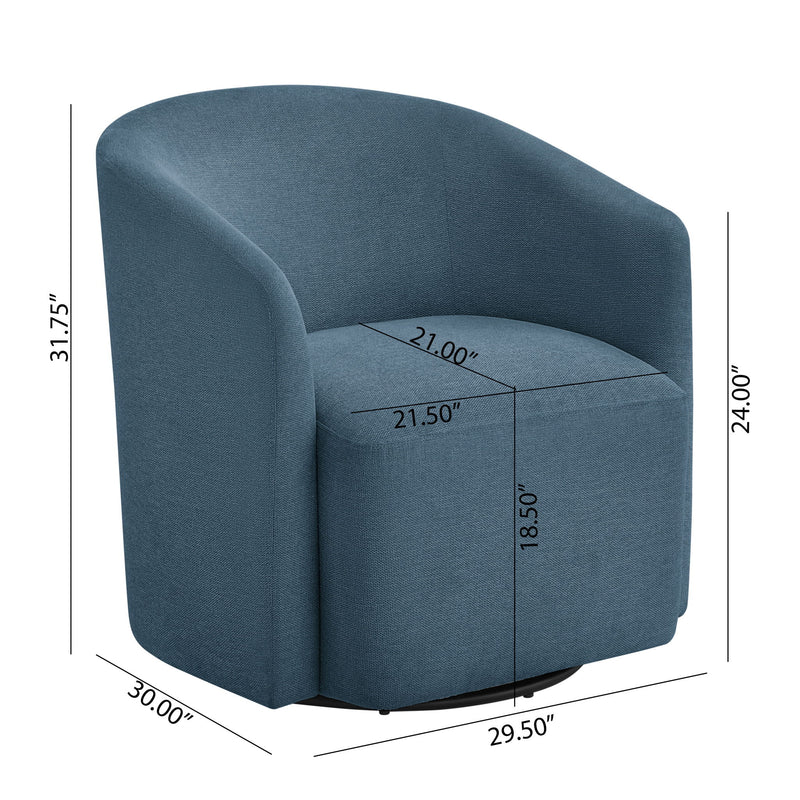 Ardena - Modern Swivel Barrel Chair