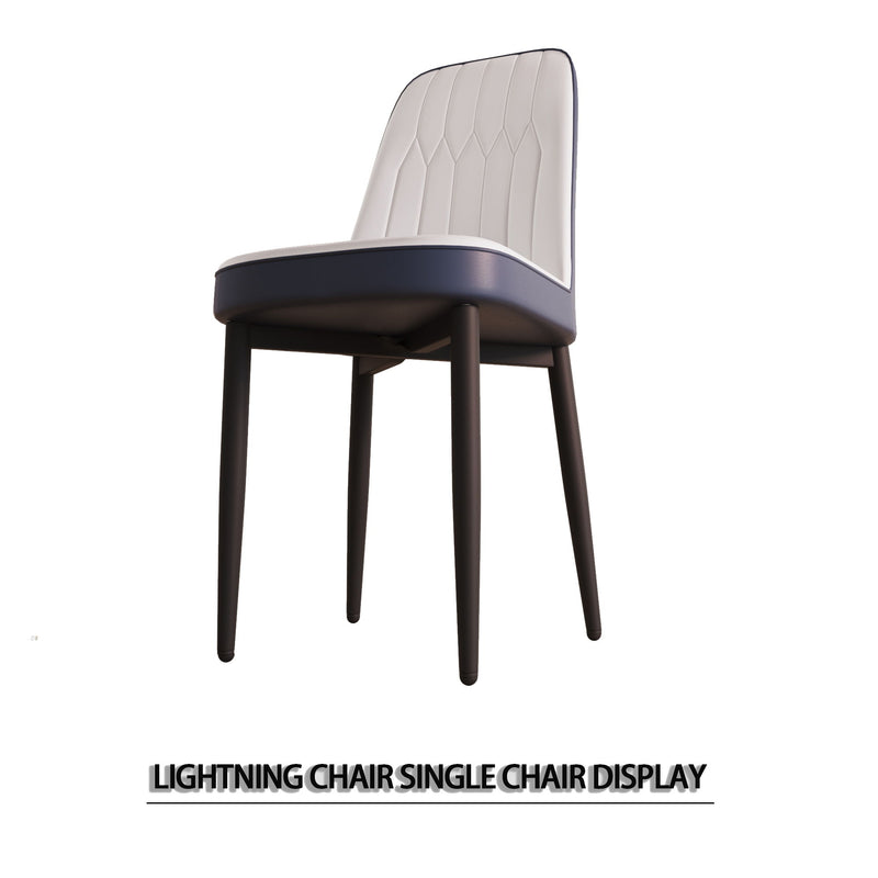 Modern Dining Chair With Cushions And Metal Legs