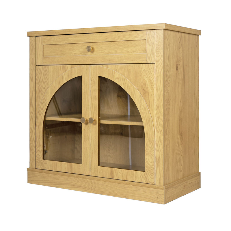 Modern Sideboard Cabinet With 1 Drawer And 2 Arched Doors