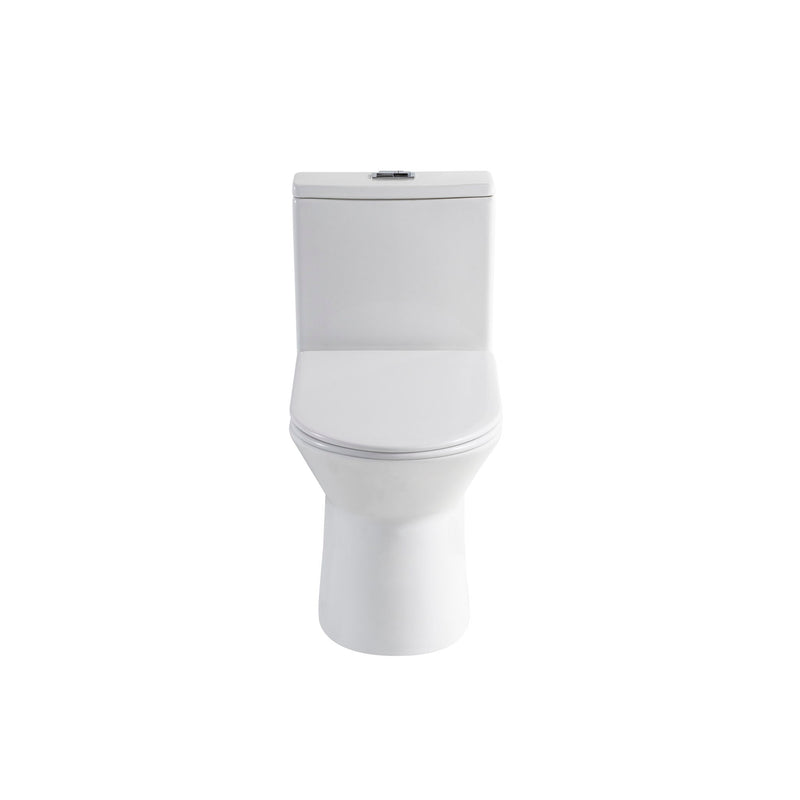 1 Piece Toilet With Dual Flush & Rimless Bowl - Glossy White