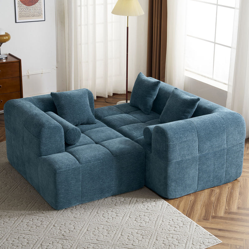 Sectional Free Combined Sofa With 2 Side Pockets