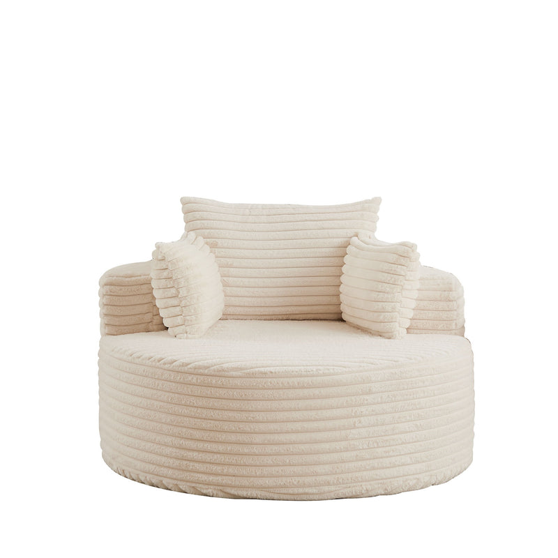 Modern Single Sofa With Backrest Pillow For Living Room