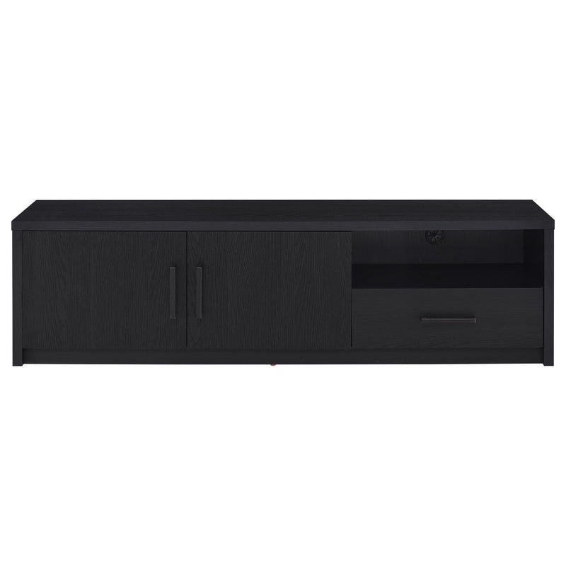 Ian - 2 Door TV Stand Media Console With Storage - Black