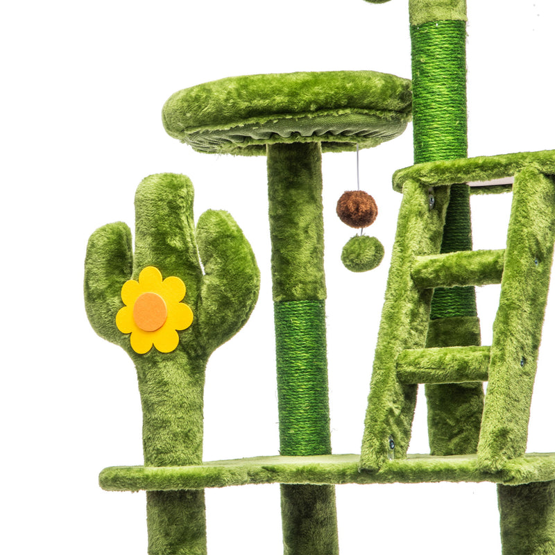 Cactus Cat Tree With Transparent Capsule