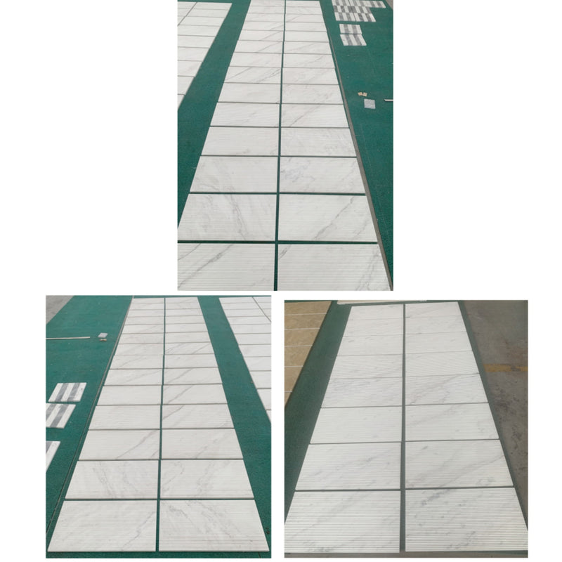 Snow Mountain Ol Textured Marble Tiles For Wall Decoration - White / Natural