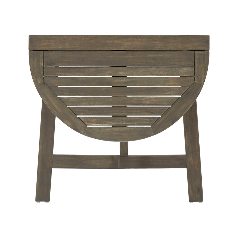 Outdoor 3 Piece Half Round Folding Bistro Set
