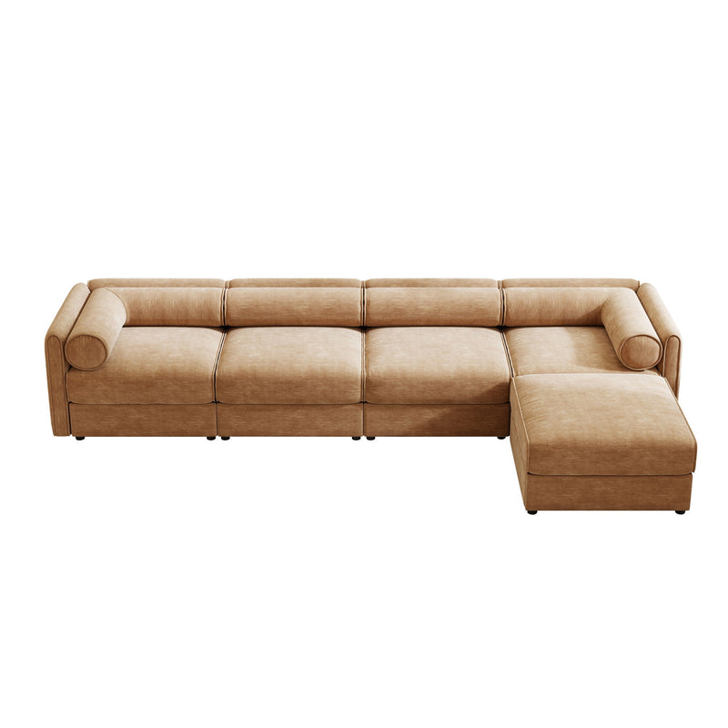 Contemporary Elegant Sofa With Storage And Ottoman