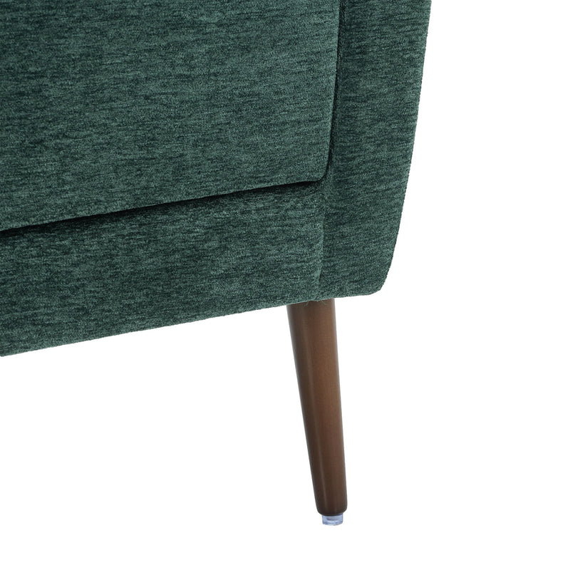 Modern Accent Chair, Arm Chairs For Living Room, Upholstered Mordern Armchair, Comfy Soft Padded Lounge Chair In Small Space, Bedroom, With Pillow, Solid Wood Leg