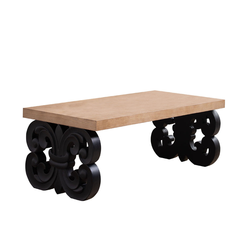 Ornate Scroll Base Coffee Table