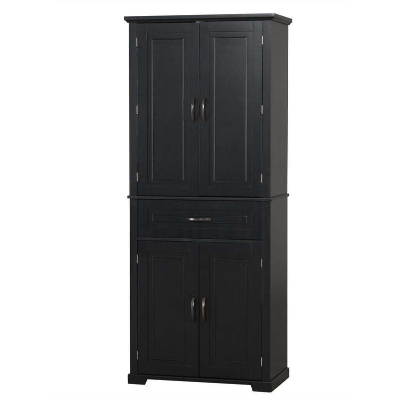Bathroom Storage Cabinet With Doors And Drawer, Adjustable Shelf