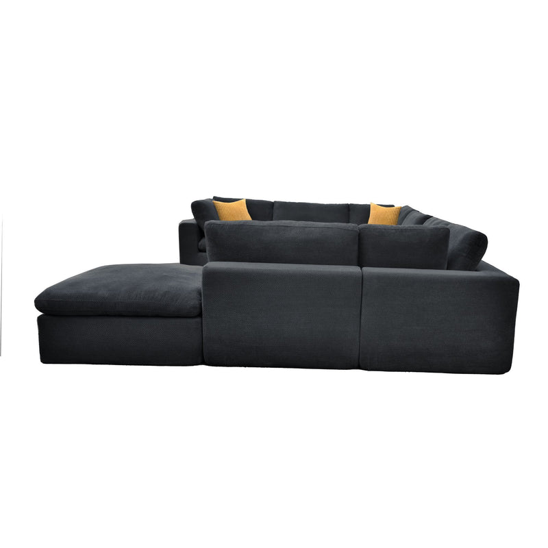 Custom Configuration Modular Sectional With Toss Pillows