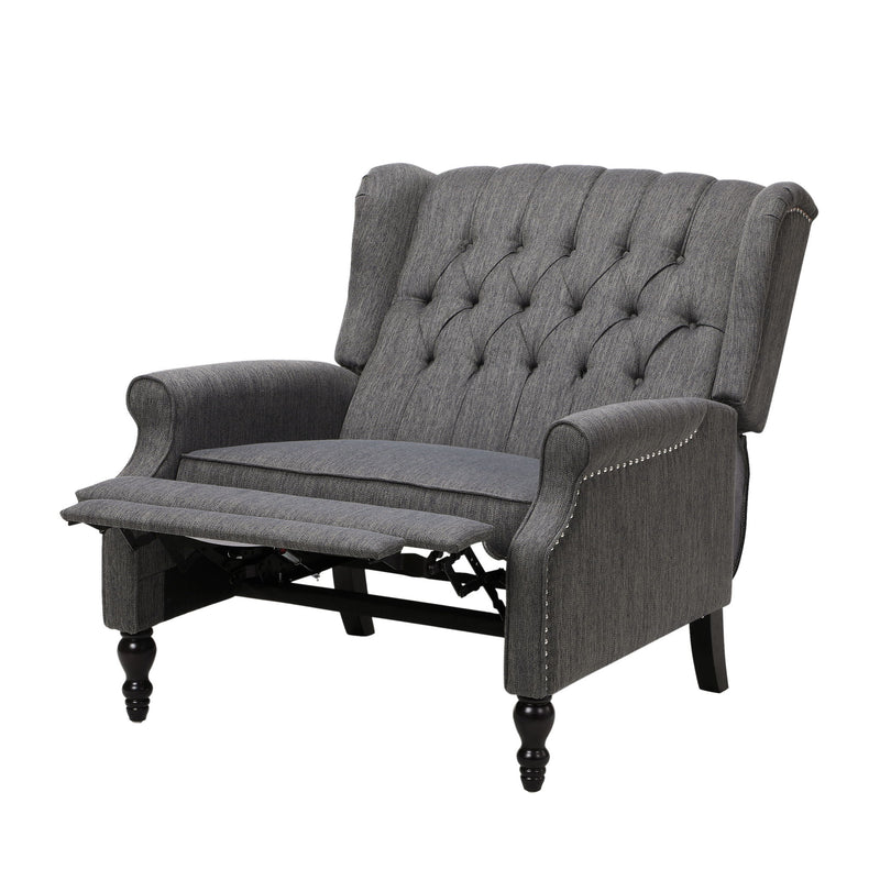 Dunham - Contemporary Fabric Tufted Oversized Pushback Recliner