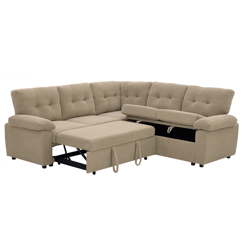 Convertible Sectional Sofa Bed & Pull Out Sleeper And Storage