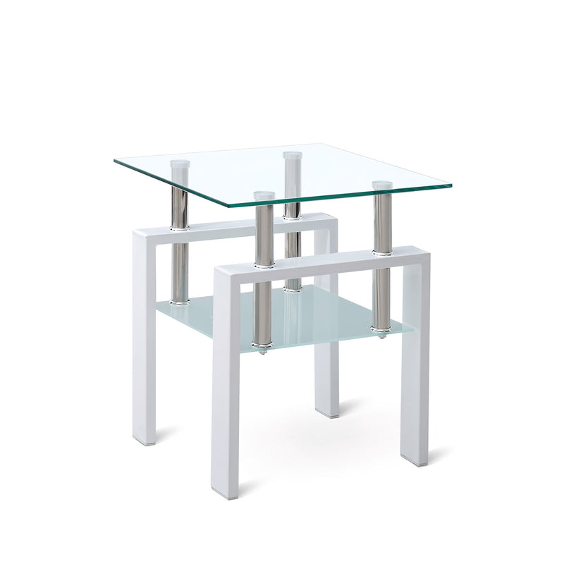 Tempered Glass Table With Storage