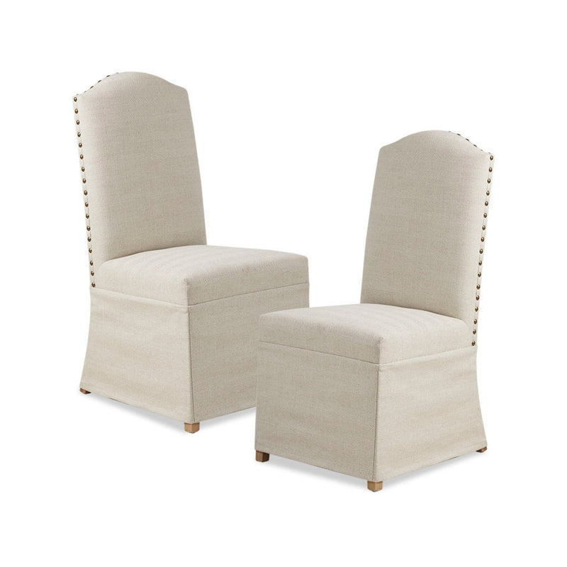 Dining Chair With Skirts (Set of 2) - Beige