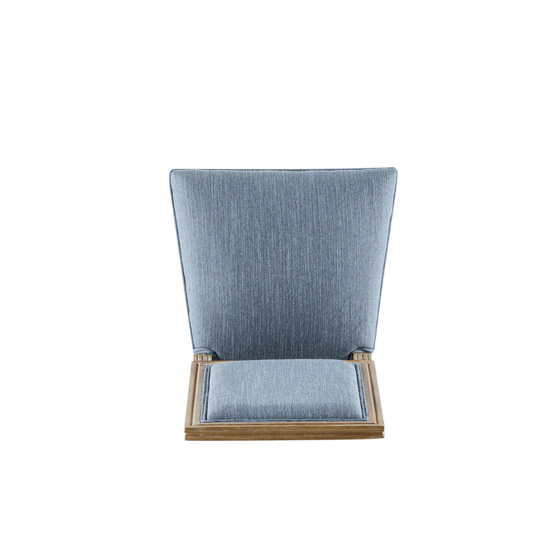 French Country Style Dining Chair With Upholstered Seating And Fluted Legs