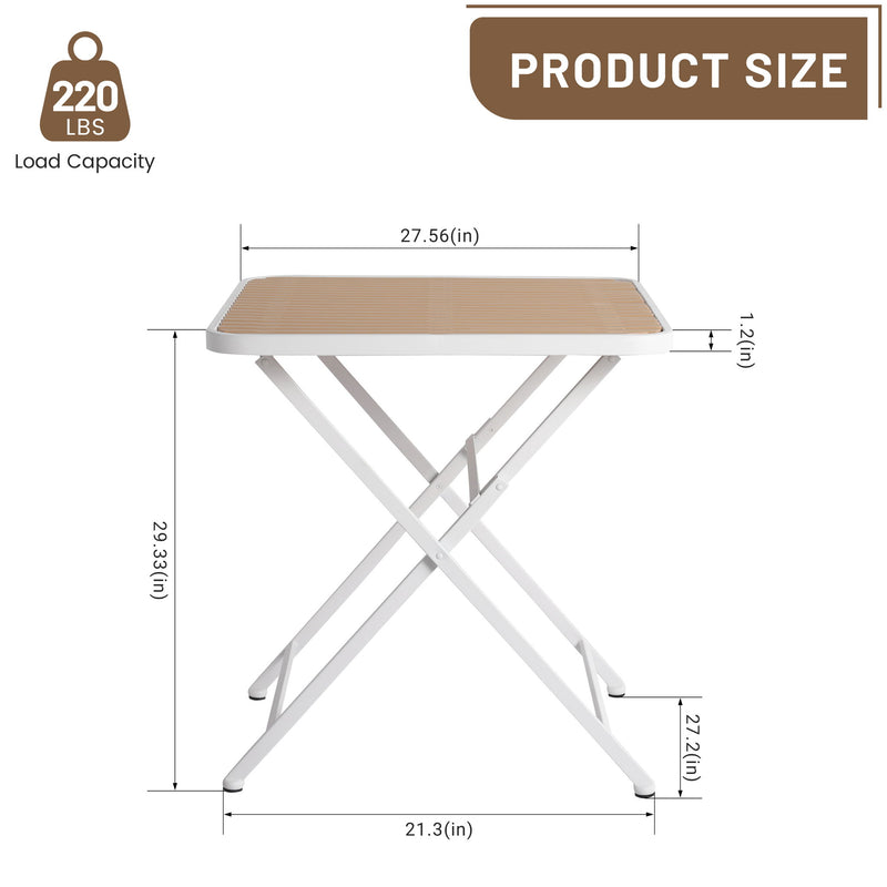 2 Pack Lounge Chair Set & Folding Square Table