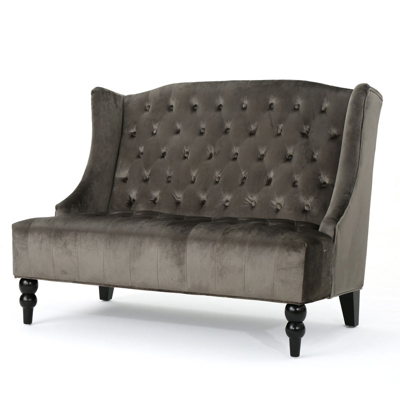 Nurturing - Upholstered Loveseat With Wing Back And Diamond Tufting