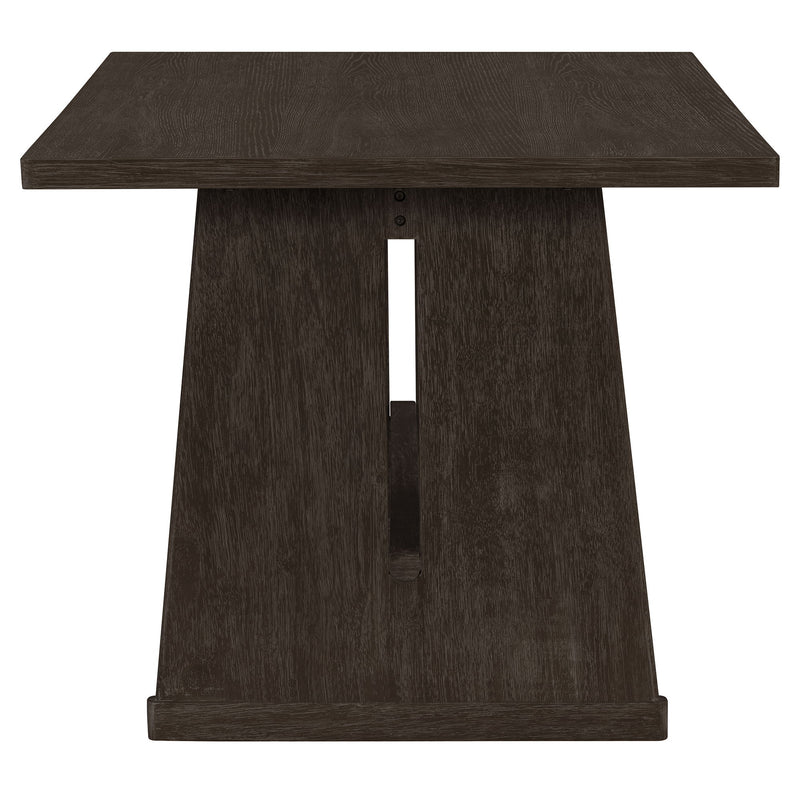 Dining Set With Rectangular Table, 4 Upholstered Chairs & 1 Padded Bench