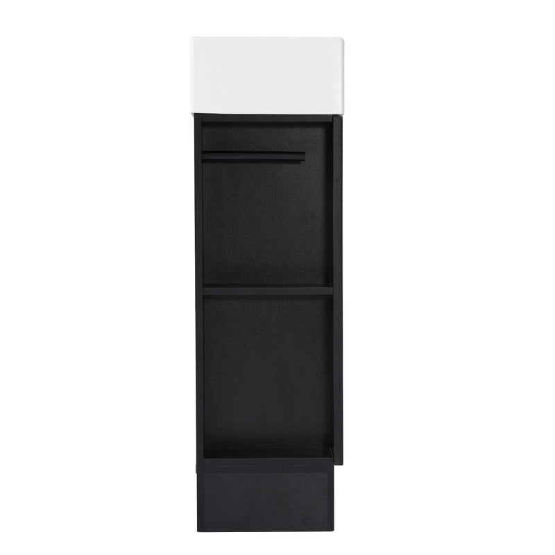 Modern Bathroom Vanity With Sink And 2 Tier Shelf