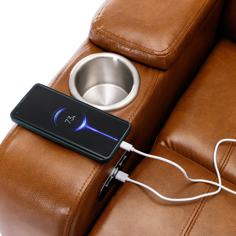 Power Motion Recliner Electric Power Recliner With USB Charging Port, Hidden Arm Storage, Convenient Cup Holder And tooth Speaker