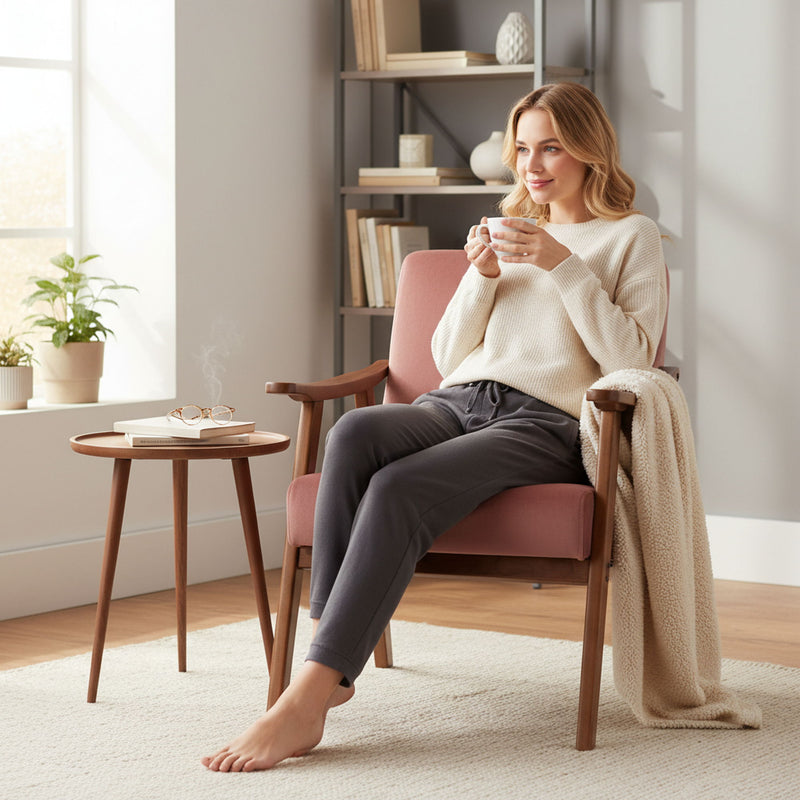 Accent Chair, Classic Mid Century Modern For Extra Seating