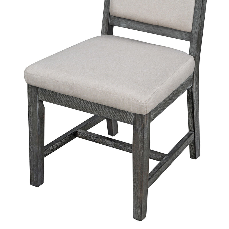 Dining Set & Extendable Round Table And 4 Upholstered Chairs