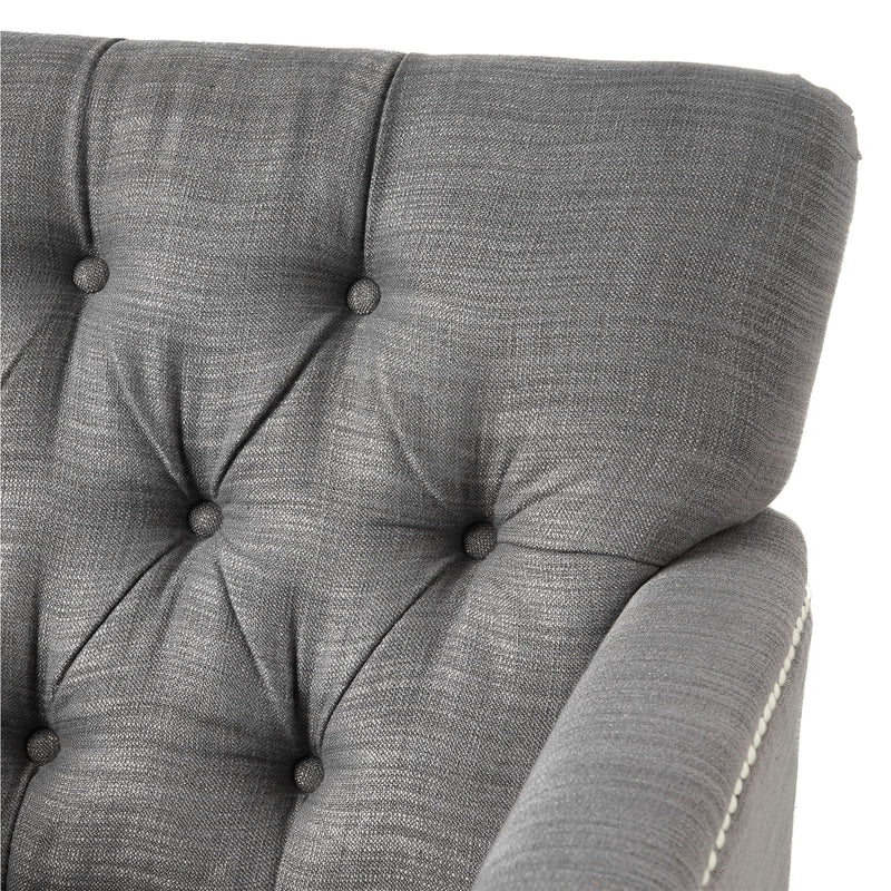Harrison - Tufted Club Chair With Button Tufted Back And Birch Wood Legs
