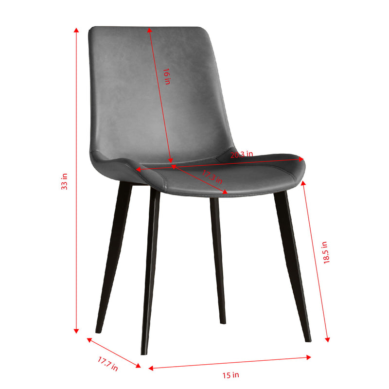 Modern Dining Chairs Ergonomic Design For Kitchen (Set of 4)