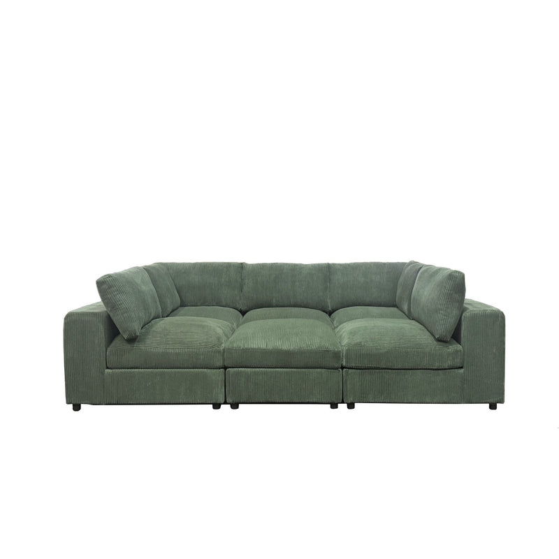 Reversible Modular Sectional Sofa With Custom Configuration