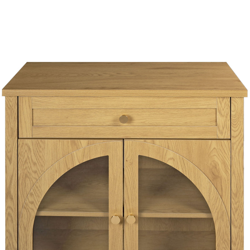 Modern Sideboard Cabinet With 1 Drawer And 2 Arched Doors
