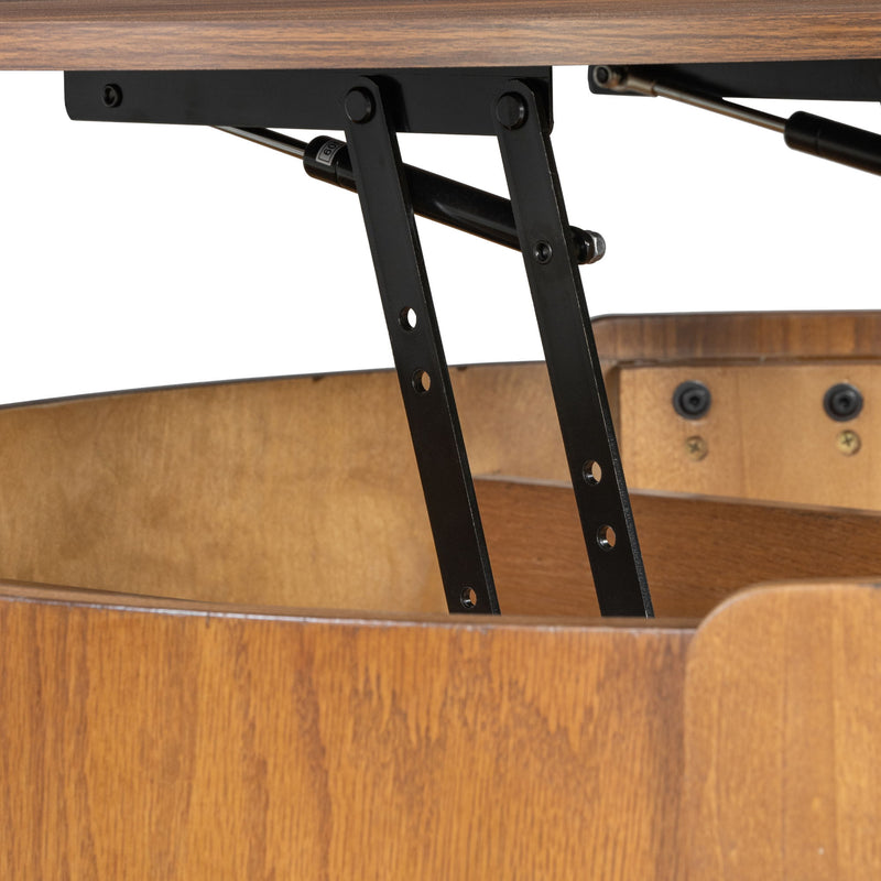 Round Lift Top Coffee Table With Hidden Storage