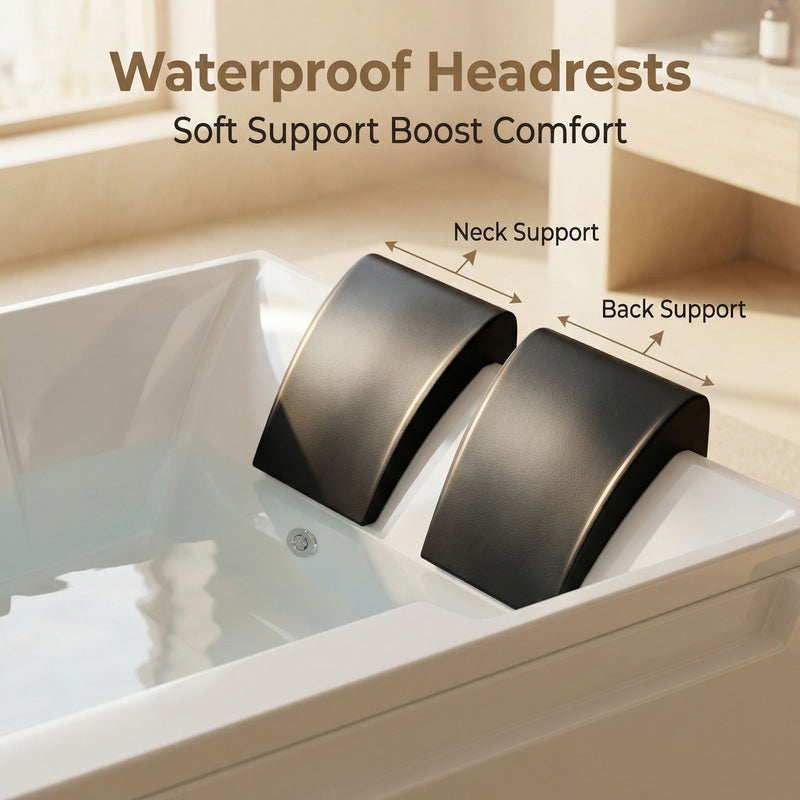 Xavier - Massage Double Bathtub - Milk White